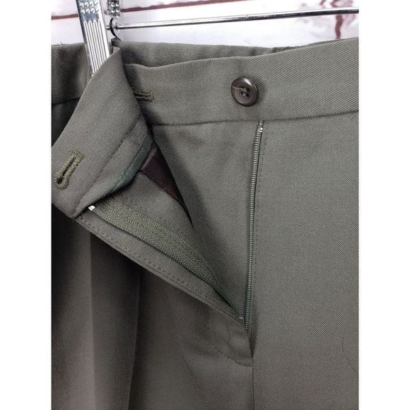 Pendleton Women's Wool Dress Pants Green Olive Size 10 High Rise Formal - Picture 7 of 7